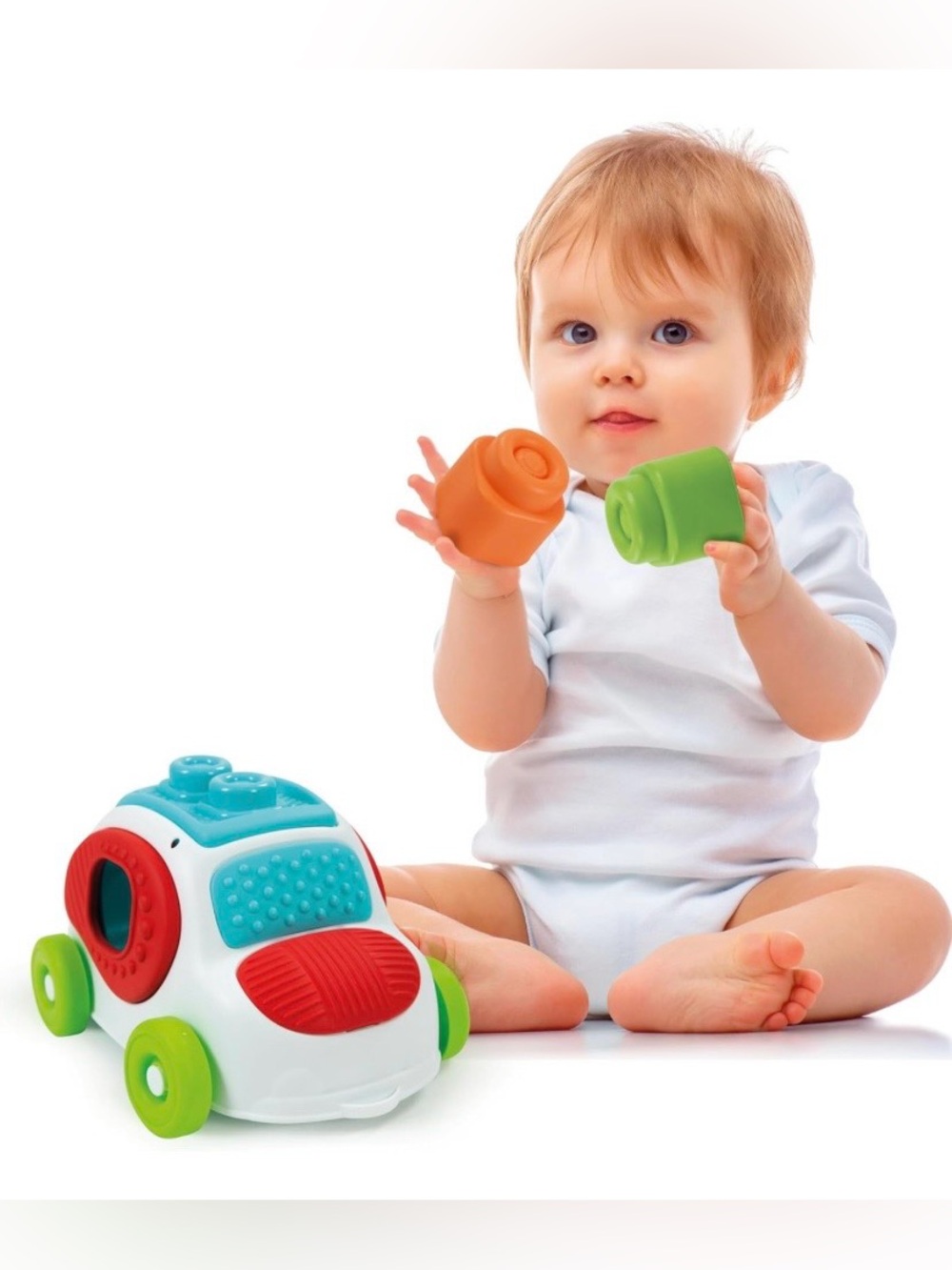 Clementoni Soft Clemmy Sensory Car for Babies&Toddlers, Ages 6m+, Multi-Coloured